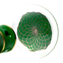 Phoenix Star - 12" Sandblasted Band Beaker - Green & Gold - The Cave