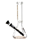 Phoenix Star - 10" Faceted Base Beaker - Black & Gold - The Cave