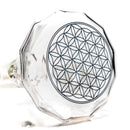 Phoenix Star - 10" Faceted Base Beaker - Black & Gold - The Cave