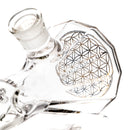 Phoenix Star - 10" Faceted Base Beaker - Black & Gold - The Cave