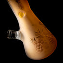 Phoenix Star - 18" Sandblasted Pineapple Beaker - Amber - The Cave