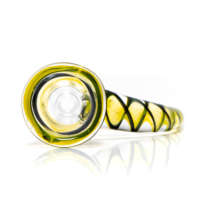 Pho_Sco - Single Hole Linework Horn Slide - 14mm - Lemon Drop, Steelwool & Black