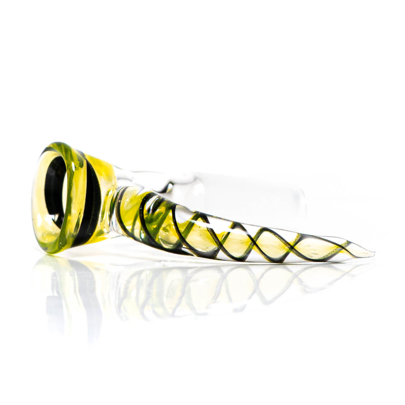 Pho_Sco - Single Hole Linework Horn Slide - 14mm - Lemon Drop, Steelwool & Black