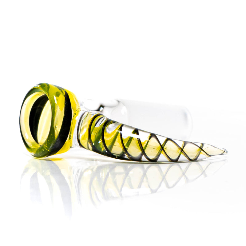 Pho_Sco - Single Hole Linework Horn Slide - 14mm - Lemon Drop, Steelwool & Black