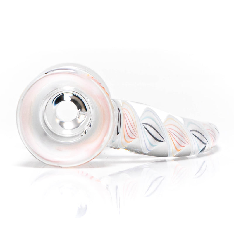 Pho_Sco - Single Hole Linework Horn Slide - 18mm - White Rainbow