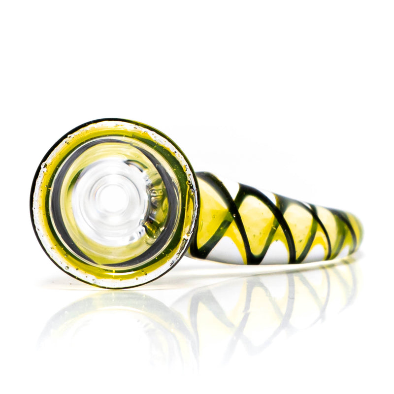 Pho_Sco - Single Hole Linework Horn Slide - 14mm - Lemon Drop, Steelwool & Black