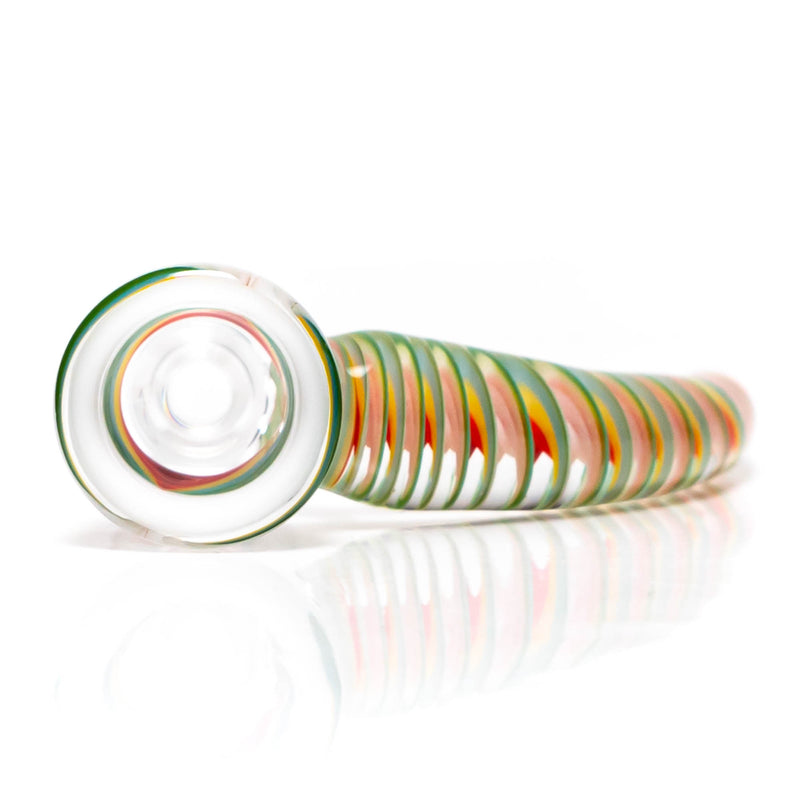 Pho_Sco - Single Hole Linework Horn Slide - 14mm - Rainbow Rasta