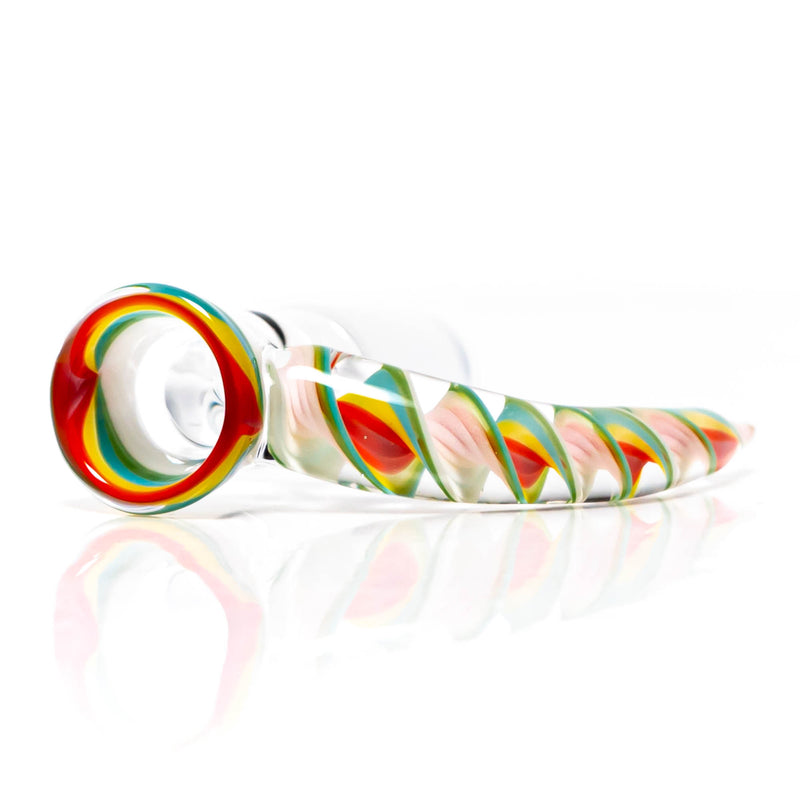 Pho_Sco - Single Hole Linework Horn Slide - 14mm - Rainbow Rasta