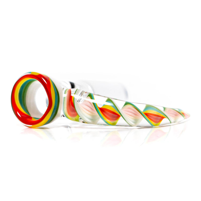 Pho_Sco - Single Hole Linework Horn Slide - 14mm - Rainbow Rasta