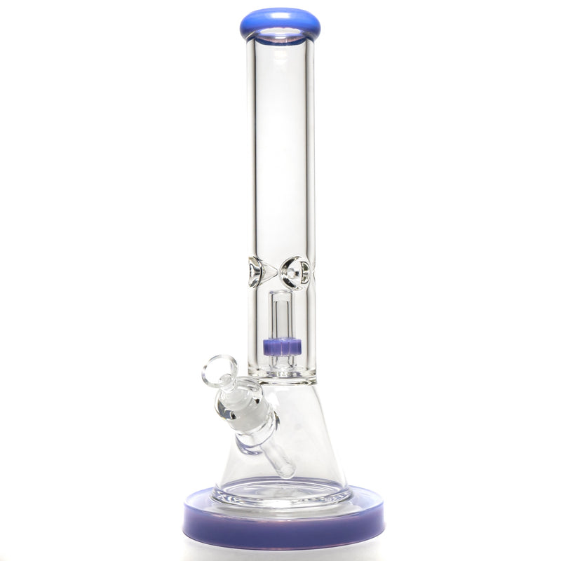 Shooters - 15" Base Beaker - Circ - Milky Purple - The Cave