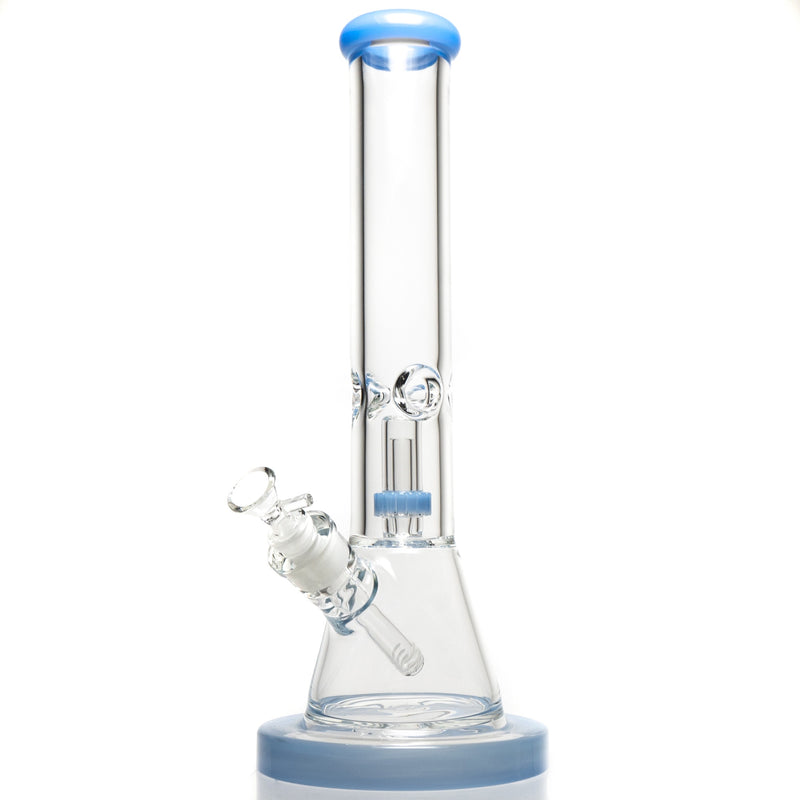 Shooters - 15" Base Beaker - Circ - Milky Blue - The Cave