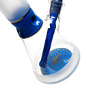 Phoenix Star - 12" Sandblasted Band Beaker - Blue & Gold - The Cave