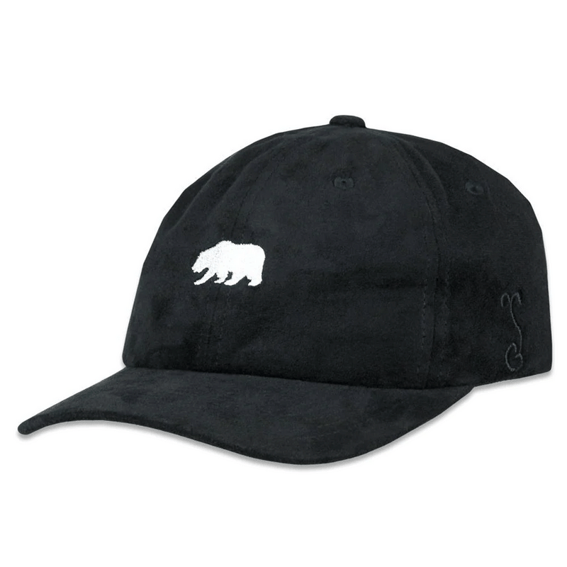 Grassroots - Polar Bear Black Suede Dad Hat - OSFM - The Cave