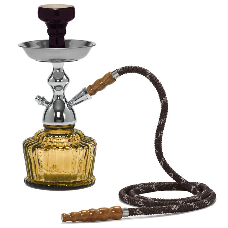 MYA - Premium Hookah - QT w/ Cage Basket - Amber - The Cave