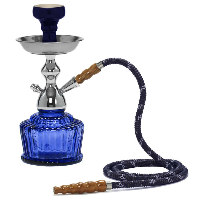 MYA - Premium Hookah - QT w/ Cage Basket - Dark Blue - The Cave