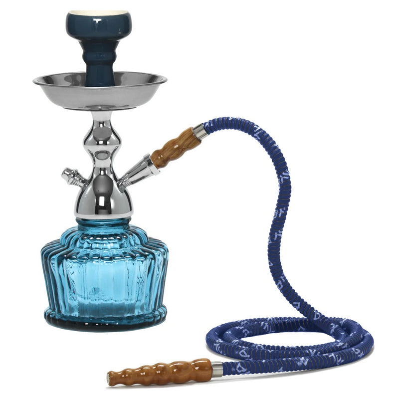 MYA - Premium Hookah - QT w/ Cage Basket - Sky Blue - The Cave