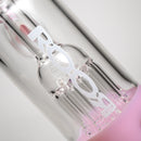 ROOR.US - Fixed Bubbler - 10 Arm Tree Perc - Pink & White - White Label - The Cave