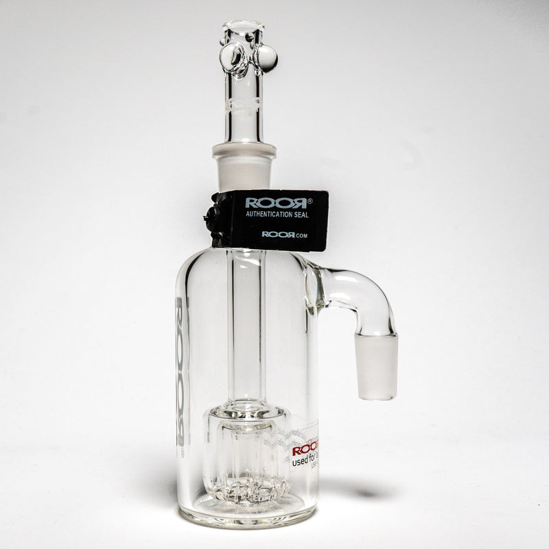 ROOR - 18mm Barrel Ashcatcher w/ Slide - 90° - Black & White - The Cave