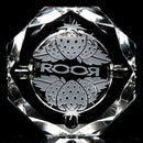 ROOR.US - Glass Crystal Cut Ashtray - ROOR Strain - Strawberry Dream - The Cave