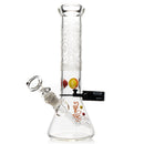 ROOR.US - 12" Custom Sandblasted Beaker w/ Color Pinch - 50x5 - Koi Fish - The Cave