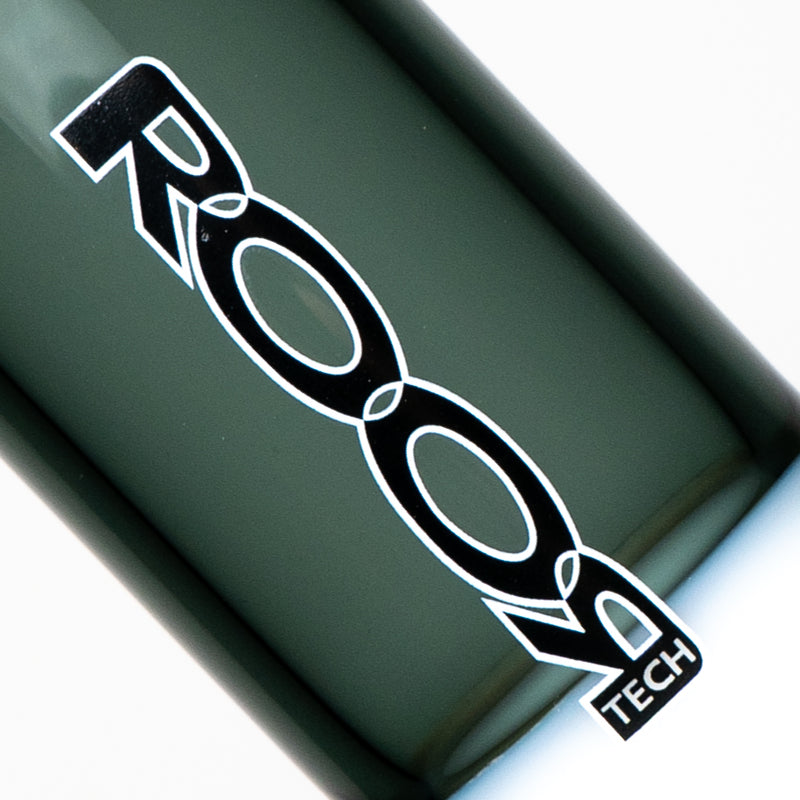 ROOR - 21" Inline Tube w/ Barrel Perc - Smokey Grey & White w/ Black & White Label - The Cave