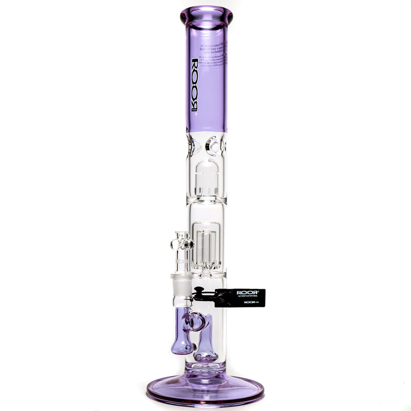 ROOR.US - 18” Fixed Straight - Barrel Perc - Purple - Black & White Label - The Cave