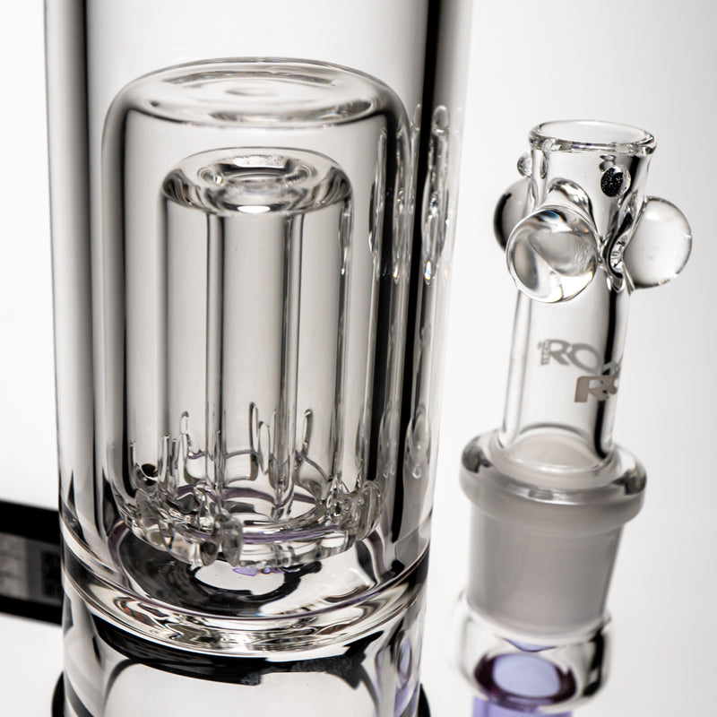 ROOR.US - 18” Fixed Straight - Barrel Perc - Purple - Black & White Label - The Cave