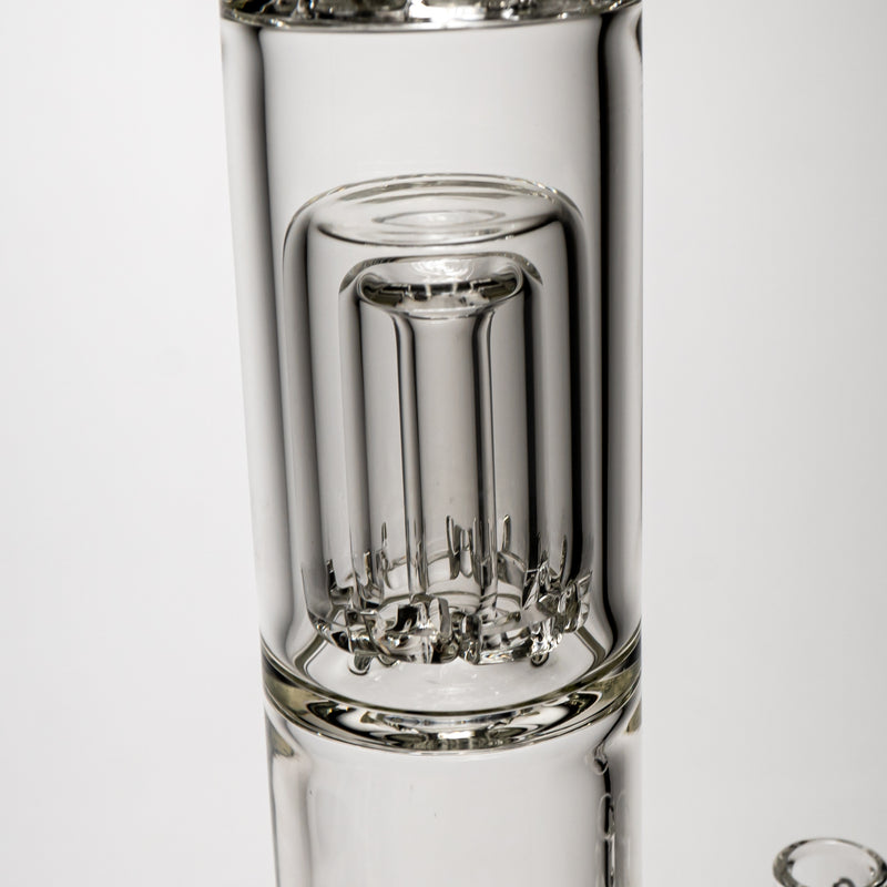 ROOR.US - 21" Inline Tube - Barrel Perc - Black & White - White Label - The Cave