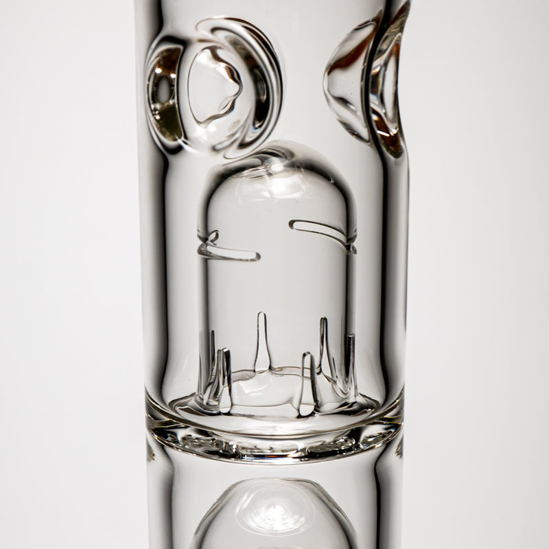 ROOR.US - 21" Inline Tube - 10 Arm Tree Perc - Milky Tangie - Black Label - The Cave