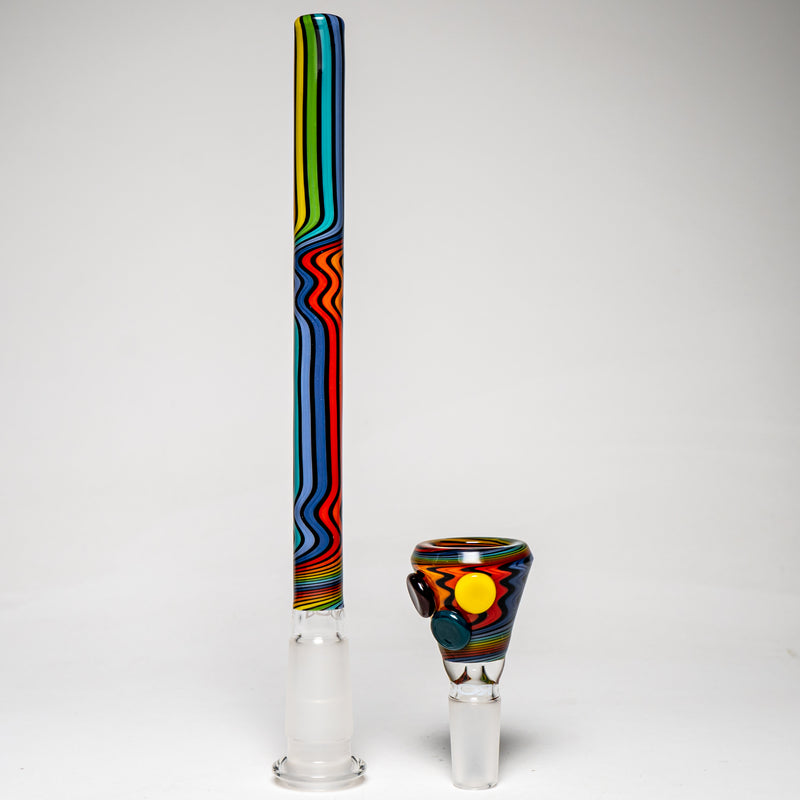 ROOR.US x Chase Adams - 22" Worked Beaker - 50x5 - Amber Purple - The Cave