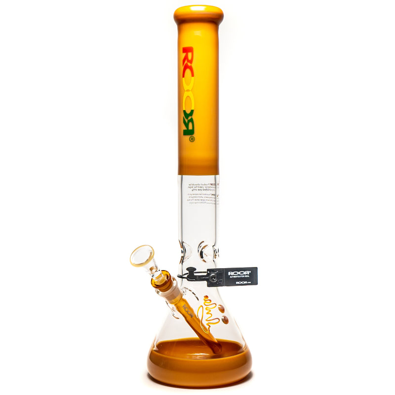 ROOR.US - 18" Beaker - 50x5 - Milky Tangie - Rasta Label (No Outline) - The Cave