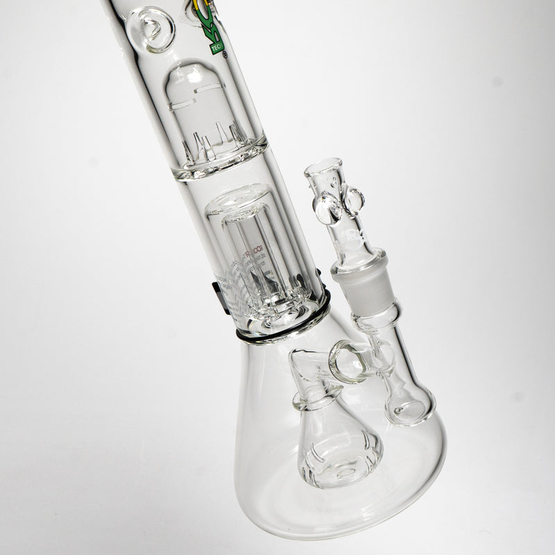 ROOR - 14” Fixed Beaker w/ Barrel Perc - 50x5 - Rasta - The Cave