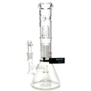 ROOR - 14” Fixed Beaker w/ Barrel Perc - 50x5 - Black & White - The Cave