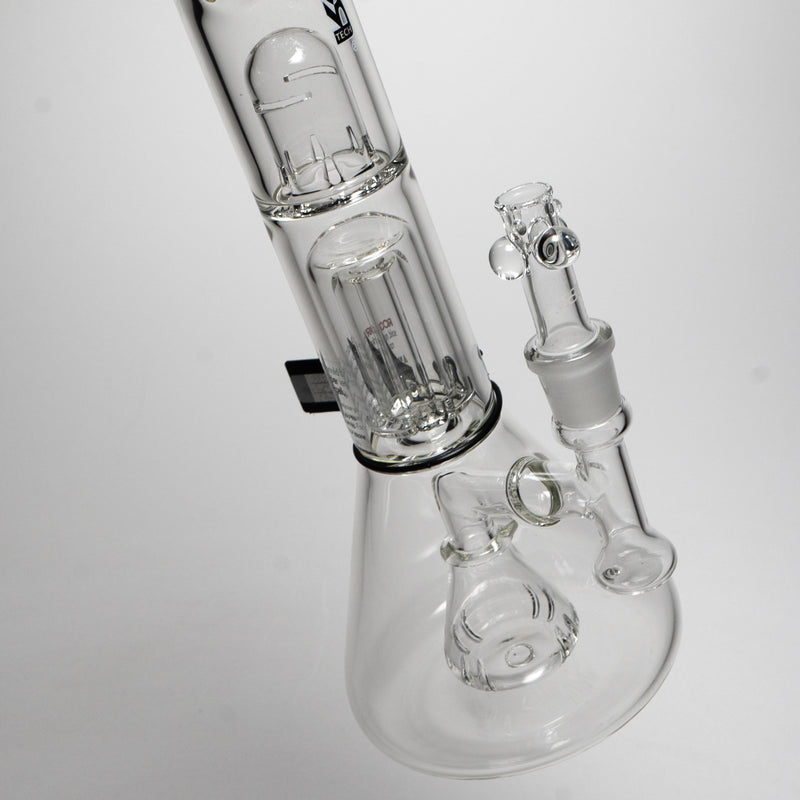 ROOR - 14” Fixed Beaker w/ Barrel Perc - 50x5 - Black & White - The Cave