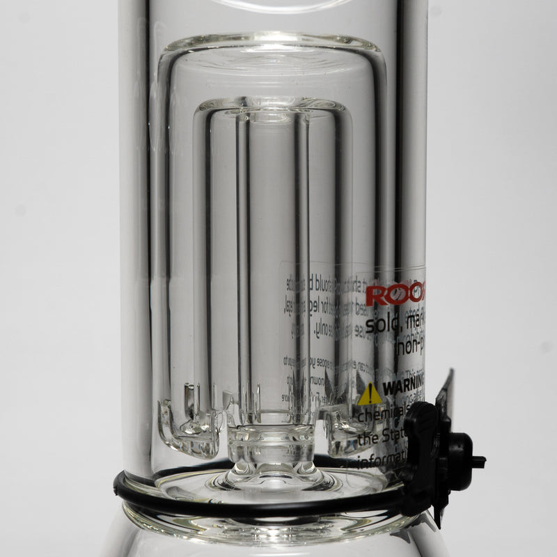 ROOR - 14” Fixed Beaker w/ Barrel Perc - 50x5 - Black & White - The Cave