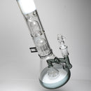 ROOR - 18” Fixed Beaker w/ 10-Arm Tree Perc - Smokey Grey - White Label - The Cave