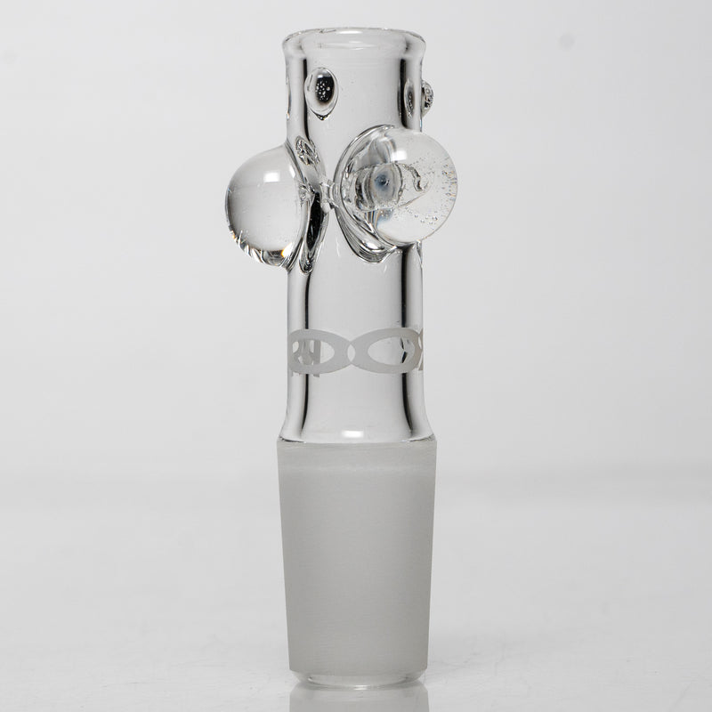 ROOR - 18” Fixed Beaker w/ 10-Arm Tree Perc - Smokey Grey - White Label - The Cave