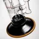 ROOR.US - Fixed Double Chamber Bubbler - Barrel Perc - Black & Tangie - The Cave