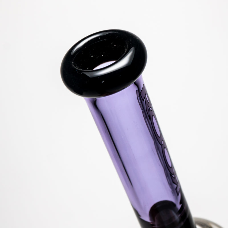 ROOR.US - Fixed Double Chamber Bubbler - 10 Arm Tree - Purple & Black - The Cave