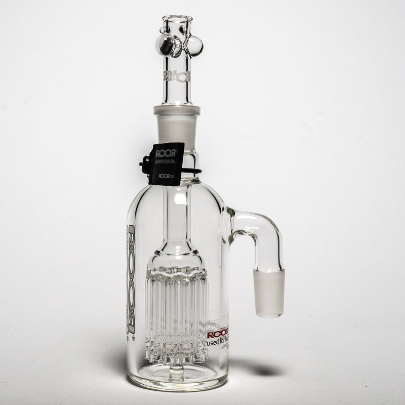 ROOR - 18mm Tree Ashcatcher w/ Slide - 90º - White & Black - The Cave