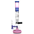 ROOR.US - 99 Series - 18” Fixed Beaker w/ Barrel Perc - Pink & Purple - White & Black Label - The Cave