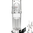 ROOR.US - 99 Series - 18” Fixed Beaker w/ Barrel Perc - Pink & Purple - White & Black Label - The Cave