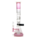 ROOR.US - 99 Series - 18” Fixed Beaker w/ Barrel Perc - Pink & White - Too Blue Label - The Cave