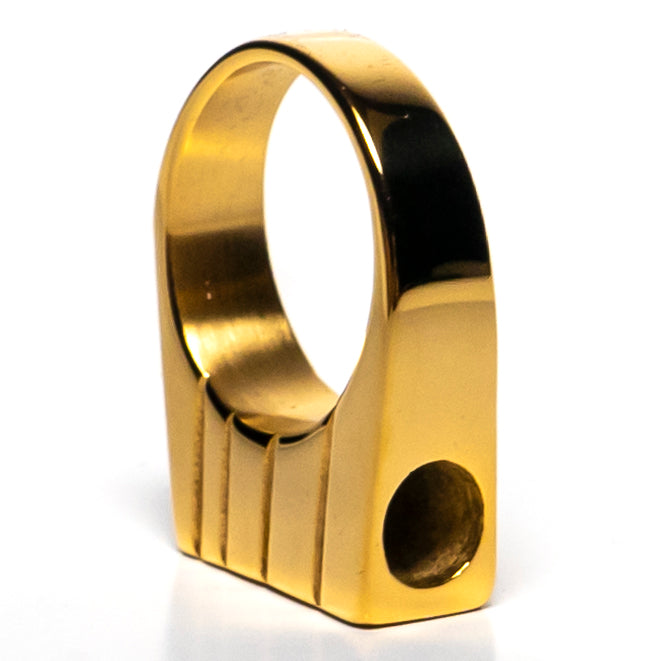 RAW - Gold Smoker Ring - Size 7 - The Cave