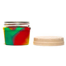 Re:Stash - Rasta Tie Dye Jar w/ White Lid - 4oz - The Cave
