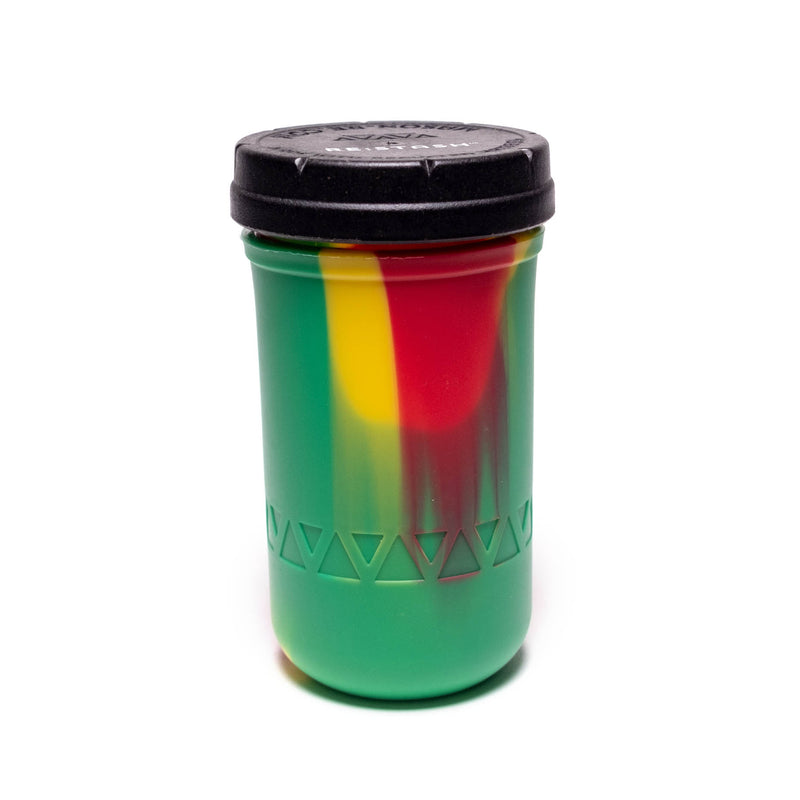 Re:Stash - Rasta Tie Dye Jar w/ Black Lid - 12oz - The Cave