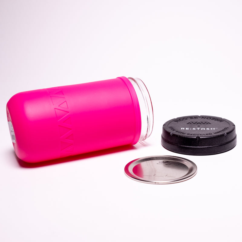 Re:Stash - Pink Jar w/ Black Lid - 12oz - The Cave