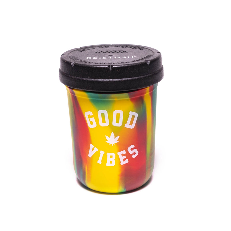 Re:Stash - Rasta Tie Die "Good Vibes" Jar - 8oz - The Cave