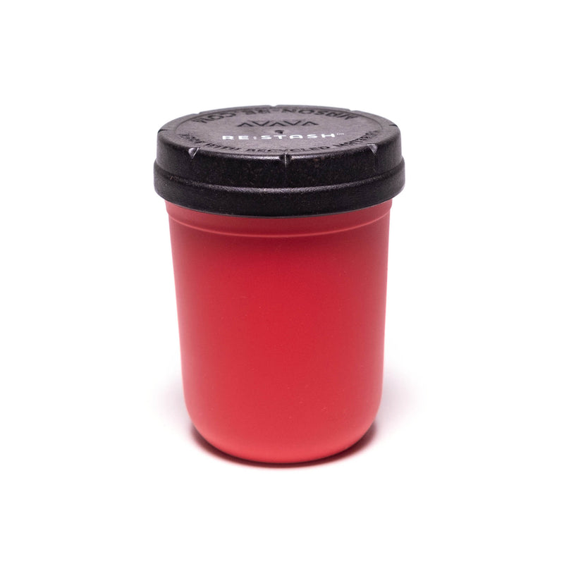 Re:Stash - Red Jar w/ Black Lid - 8oz - The Cave