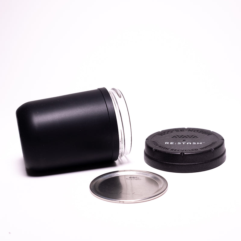 Re:Stash - Black Jar w/ Black Lid - 8oz - The Cave